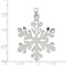 Sterling Silver Snowflake Pendant Charm Winter Jewelry 42 X 30mm
